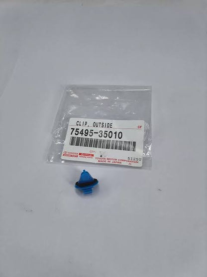 GENUINE TOYOTA 4RUNNER FJ CRUISER OUTSIDE TRIM BLUE MOLDING CLIP SET 5 PCS 75495-35010
