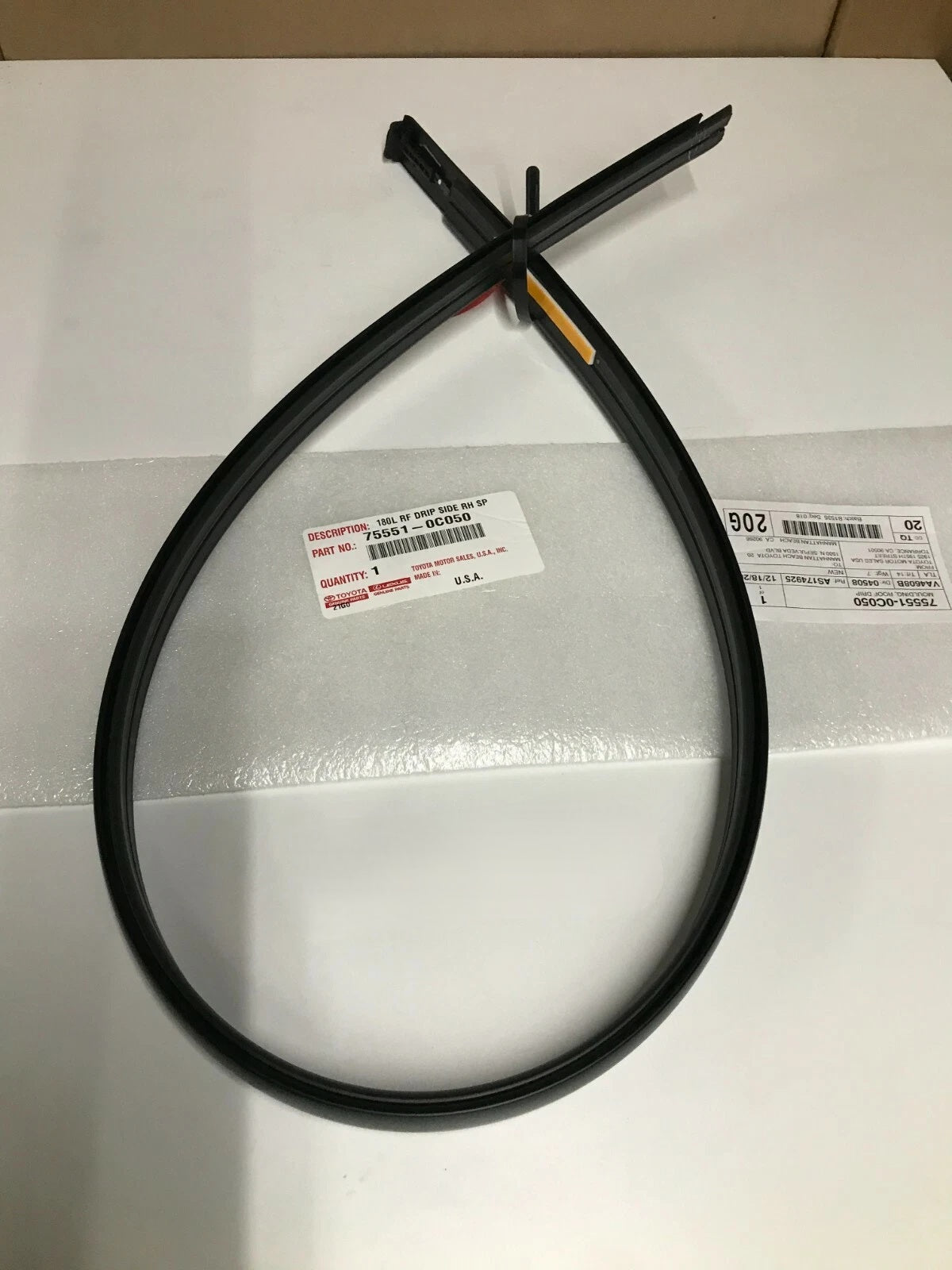 OEM Toyota 07-18 Tundra Duble Cab Roof-Drip Molding Passenger Side 75551-0C050