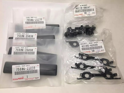 GENUINE TOYOTA 04-18 4RUNNER 06-17 RAV4 ROOF RACK REMOVAL KIT W/ COVERS SET