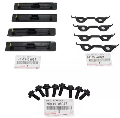 GENUINE TOYOTA 04-18 4RUNNER 06-17 RAV4 ROOF RACK REMOVAL KIT W/ COVERS SET