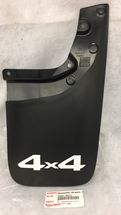 Toyota 2005-2015 Tacoma 4x4 OEM Left Rear & Right Rear Mud Guard Flap w/ Clips
