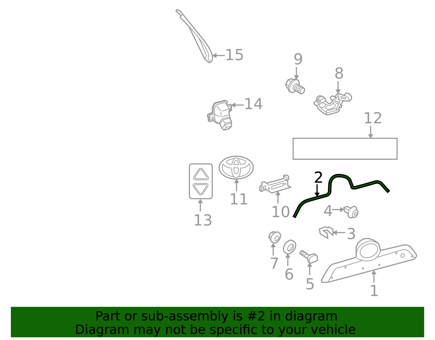 GENUINE OEM TOYOTA 10-24 4RUNNER LIFTGATE FINISH GARNISH PANEL SEAL 76819-35030