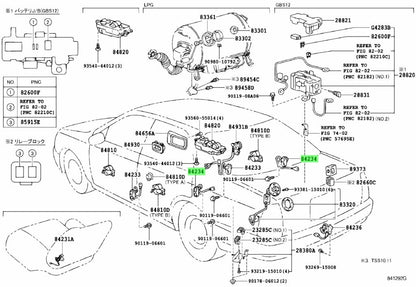 GENUINE TOYOTA 4RUNNER CAMRY RAV4 FRONT DOOR COURTESY LAMP SWITCH 84231-32040