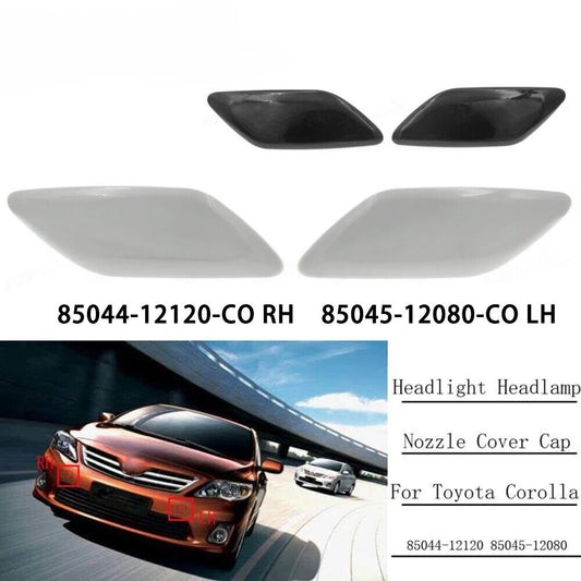 Pair Front Bumper Headlamp Washer Nozzle Cap Cover Left/Right For COROLLA 09-11