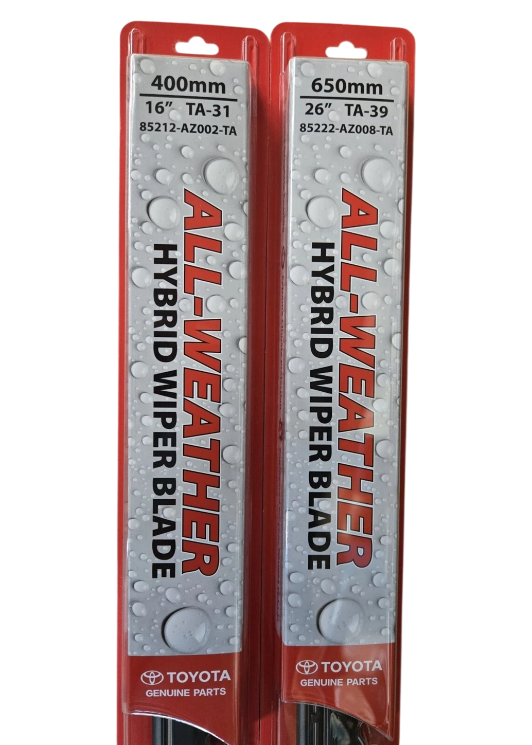 2019-2025 Rav4 Genuine Toyota Front Wiper Blades 85222AZ008TA & 85212AZ002TA