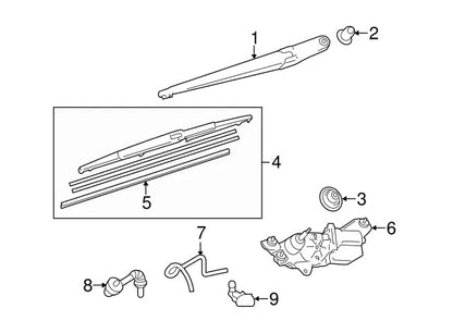 OEM GENUINE TOYOTA SIENNA 2011-2020, REAR BLADE WIPER (ONLY BLADE REPLACEMENT)