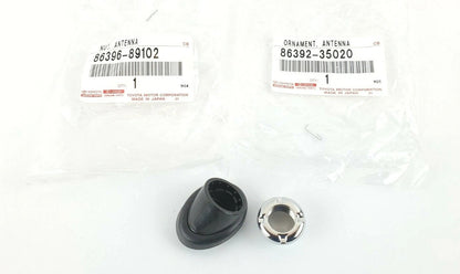 New Genuine Toyota 4RUNNER 1996-2002 Antenna Ornament Bezel w/ Mounting Nut SET