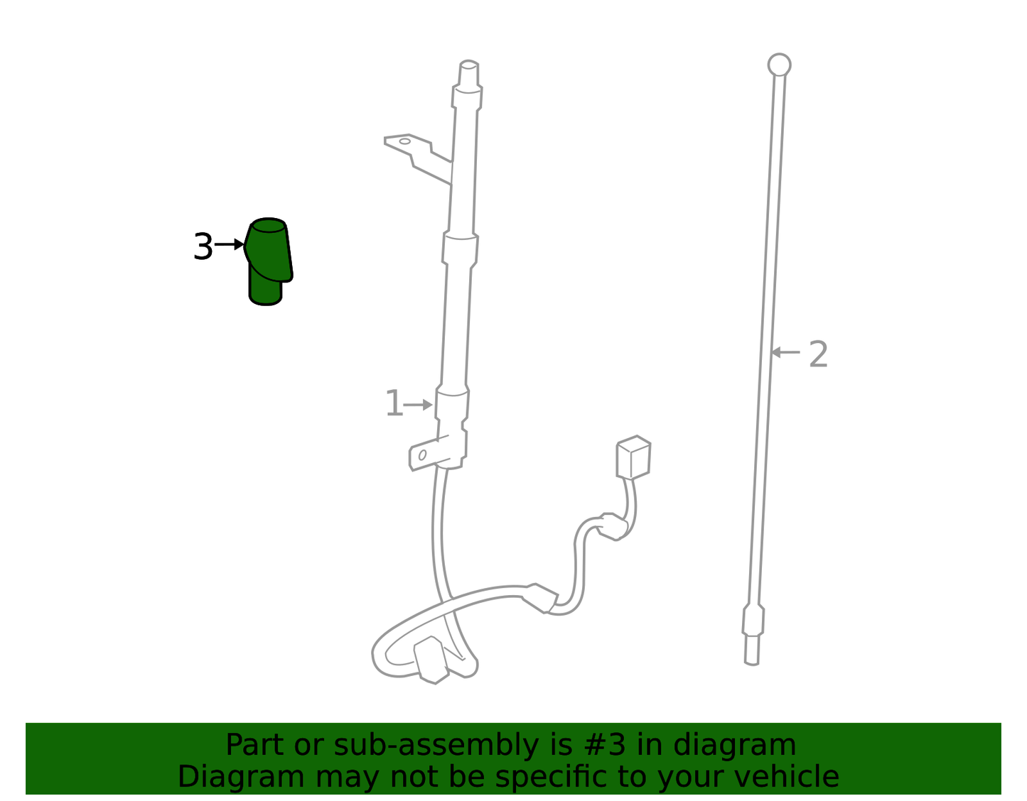 OEM Toyota 86392-35032 Antenna Fender Ornament 2007 - 2014 FJ Cruiser