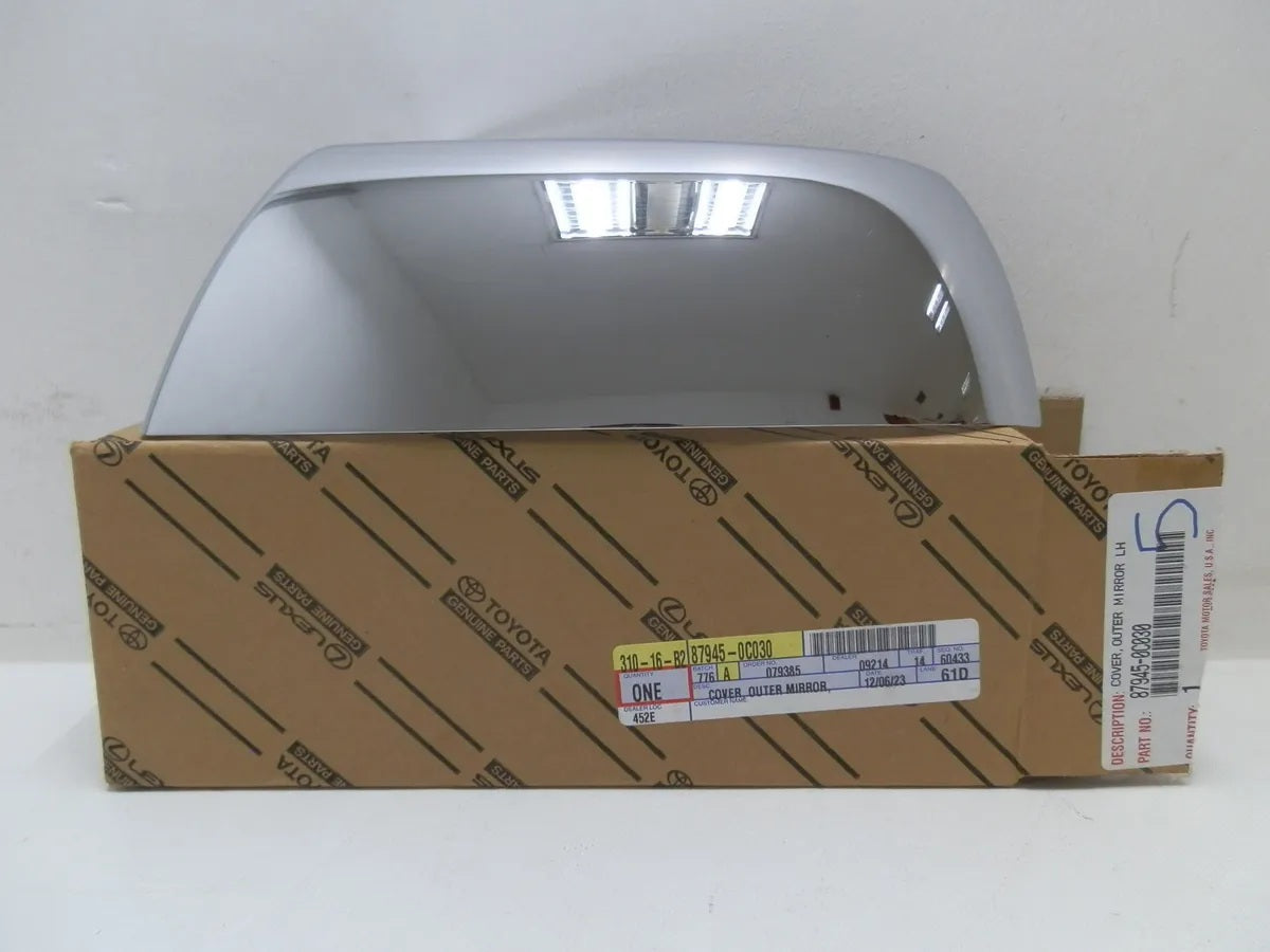 GENUINE TOYOTA 08-21 TUNDRA SEQUOIA LEFT CHROME OUTER MIRROR COVER 87945-0C030