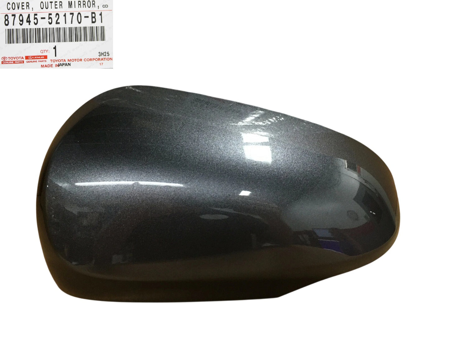 PRIUS "C" MIRROR COVER 87945-52170-B1 2012-2018 GRAY METALLIC DRIVER SIDE