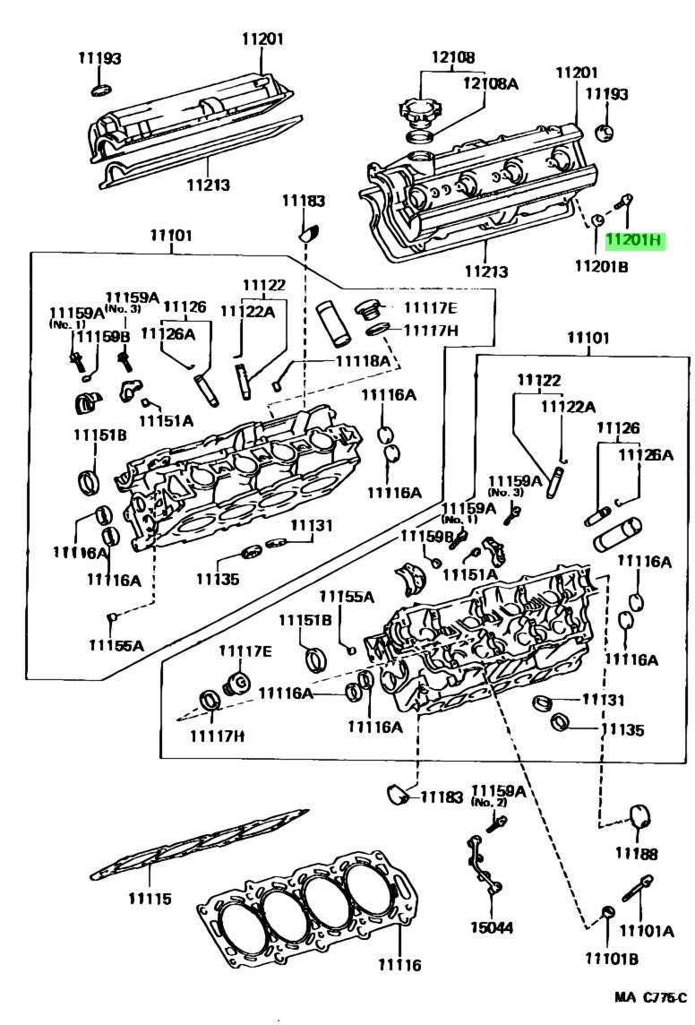 BOLT FOR CYLINDER HEAD COVER Genuine Toyota 9010506127