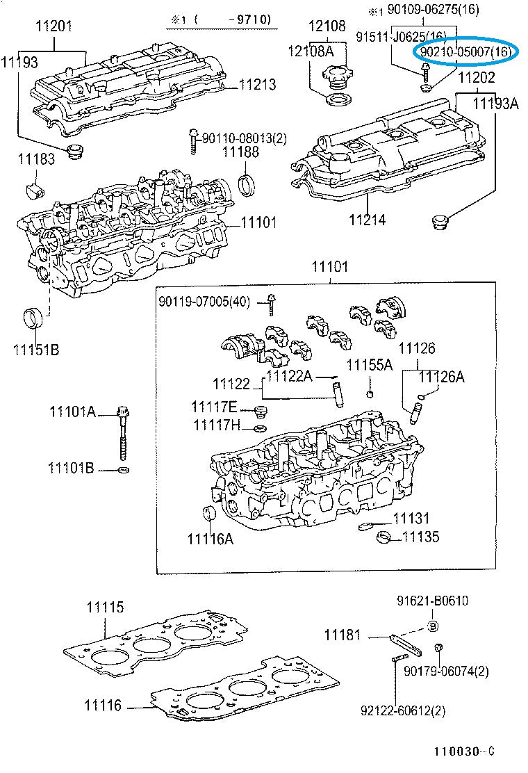 Genuine Toyota Engine Valve Cover Grommet 90210-05007