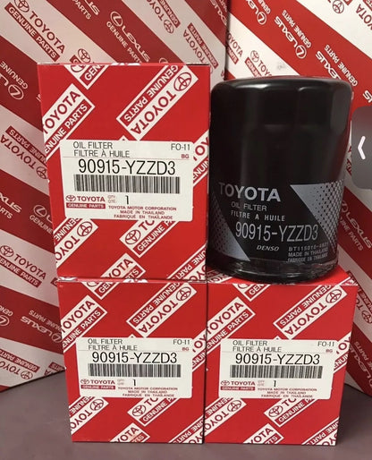 TOYOTA LEXUS OEM FACTORY OIL FILTER 90915-YZZD3 (3 PACK)