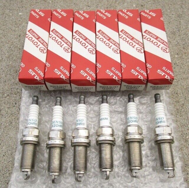 Genuine Spark Plugs Fits For Toyota Lexus Denso Set 6Pcs FK20HR11 90919-01247