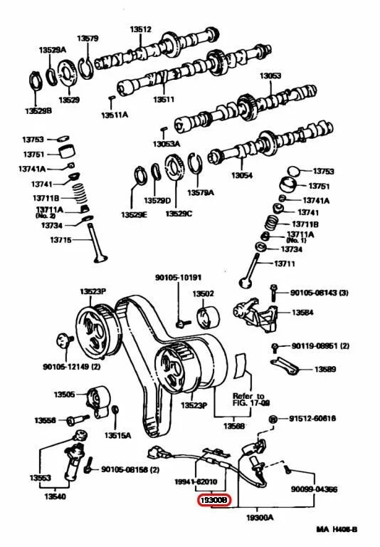 Toyota OEM Sensor Crank Position 90919-05021 Genuine