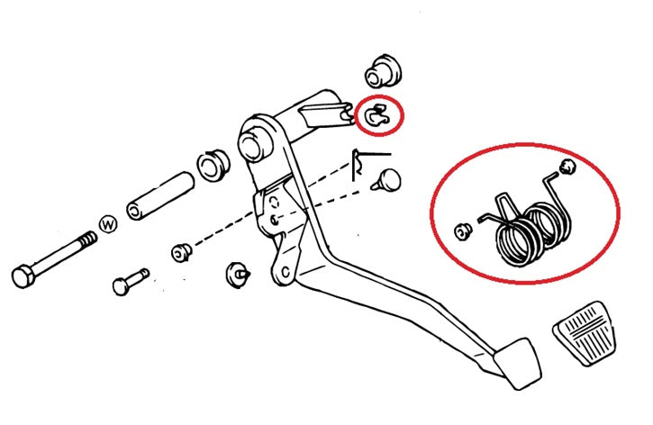 96-02 4RUNNER 95-04 TACOMA 05-06 TUNDRA CLUTCH RETURN SPRING & BUSHING KIT