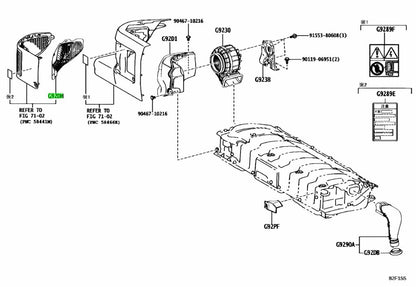 19-25 RAV4 HYBRID/PRIME/PLUG-IN BATTERY COOLING AIR INTAKE FILTER GENUINE TOYOTA