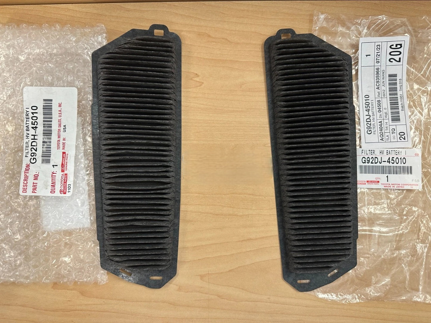 OEM TOYOTA 2021-24 SIENNA BATTERY COOLING AIR INTAKE FILTER SCREEN SET OF 2