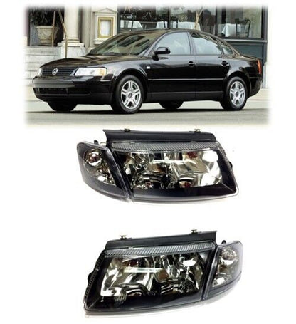 FOR 1997 2000 VOLKSWAGEN VW PASSAT FRONT HEADLIGHTS SET EURO STYLE LH RH 2 PCS