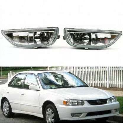 TOYOTA COROLLA 2001-2002 FOG LIGHT SET CLEAR WITH HARNESS & SWITCH