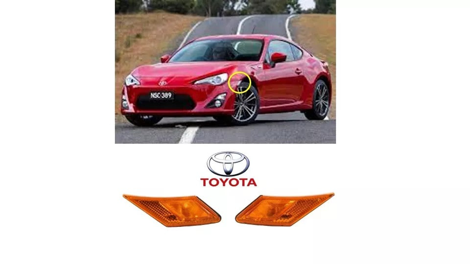 TOYOTA 86 GT-86 2011-2014 SIDE MARKER YELLOW & BRZ SUBARU 2013-2020