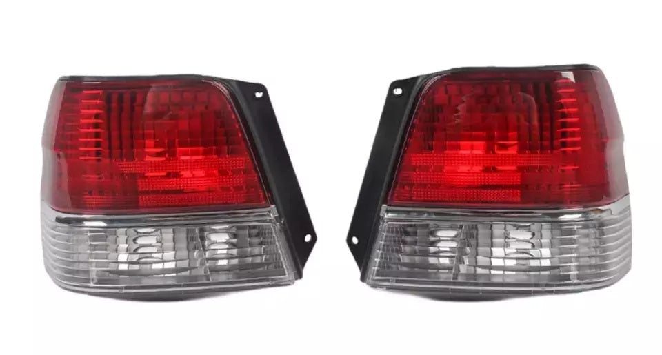 REPLACEMENT FOR 95 99 TOYOTA TERCEL JDM RED CLEAR TAIL LIGHTS LAMPS LH RH SET