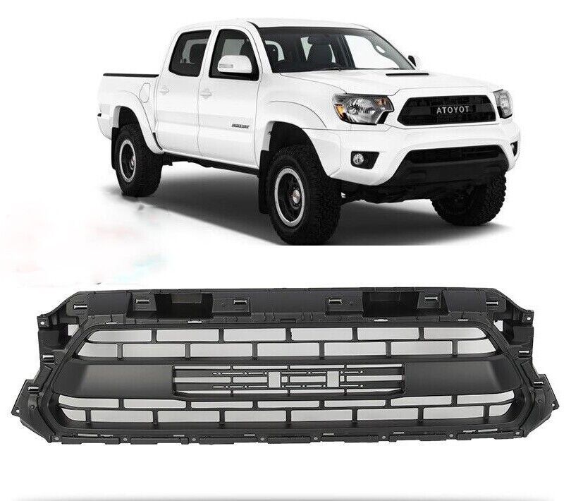 GRILLE FIT FOR TOYOTA TACOMA 2012-2015 GRILL TRD PRO MATTE BLACK FINISH