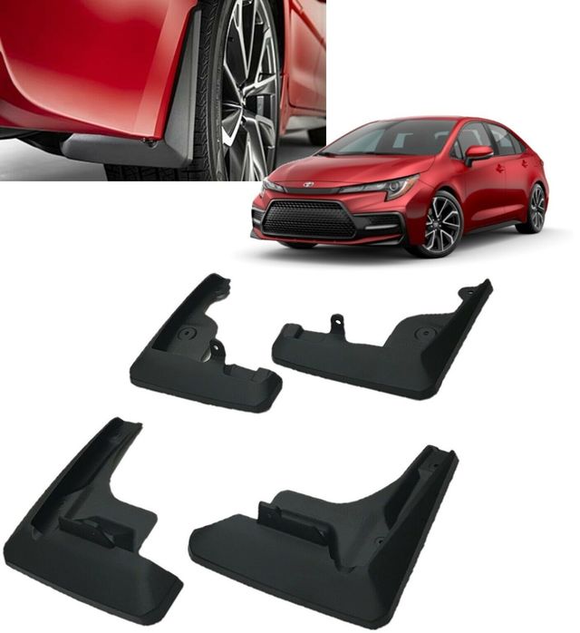 2020 Toyota Corolla Sedan Mud Guard Set (4) Genuine OEM PK389-12L00-TP