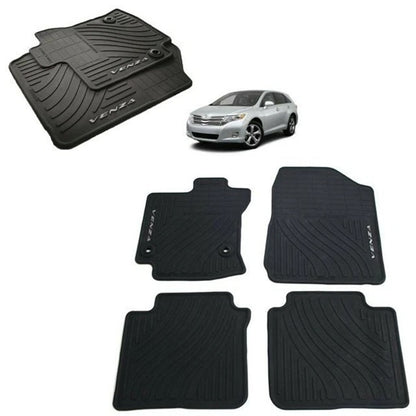 OEM 2013-14 TOYOTA VENZA BLACK ALL WEATHER FLOOR MAT SET OF 4 / PT206-0T130-20