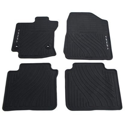 OEM 2013-14 TOYOTA VENZA BLACK ALL WEATHER FLOOR MAT SET OF 4 / PT206-0T130-20