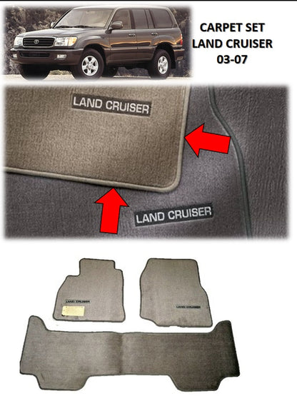 2003-2007 LAND CRUISER CARPET FLOOR MATS-TAUPE GENUINE TOYOTA 4 PCS IVORY COLOR