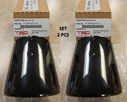 2019-2025 TOYOTA RAV4 BLACK CHROME EXHAUST TIPS GENUINE OEM SET OF 2