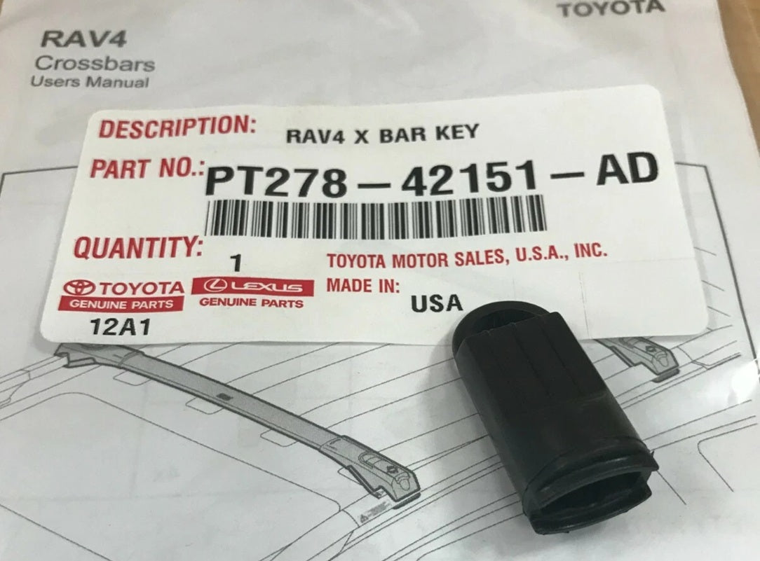 2013-2018 RAV4 ALL MODELS ROOF RACK CROSS BAR KEY GENUINE TOYOTA PT278-42151-AD