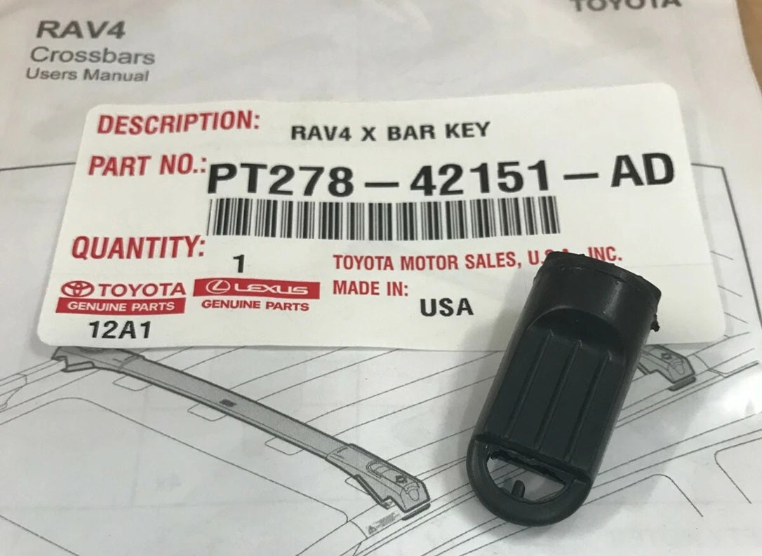 2013-2018 RAV4 ALL MODELS ROOF RACK CROSS BAR KEY GENUINE TOYOTA PT278-42151-AD
