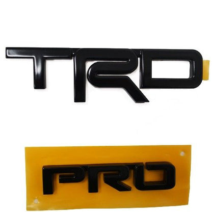Tacoma TRD Pro FLAT BLACK Painted Metal Emblems set GENUINE TOYOTA PT413-35170