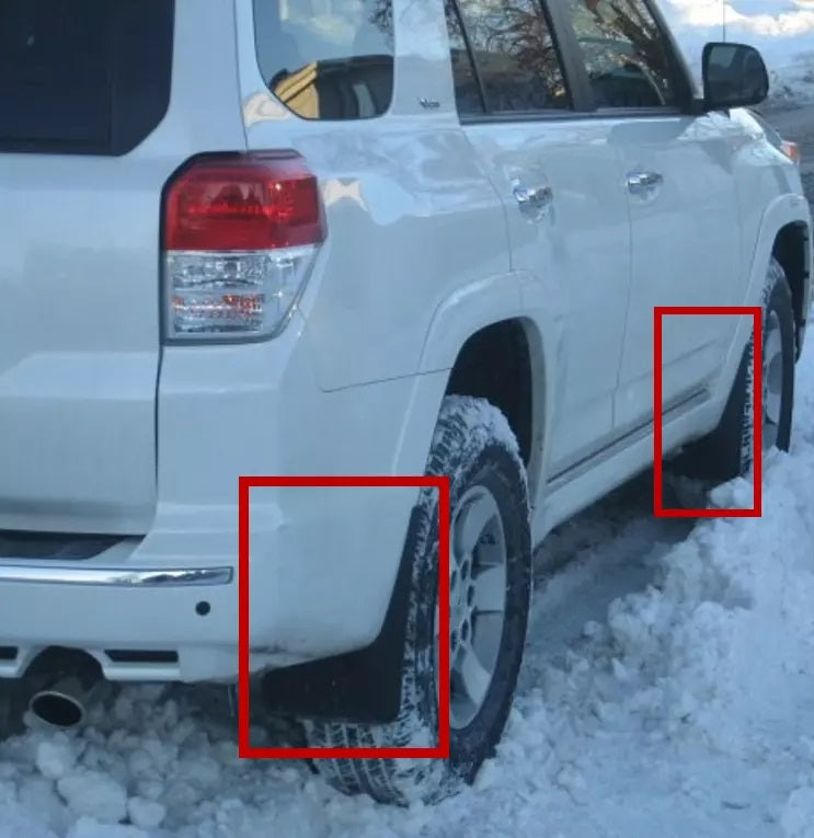 4RUNNER 2010-2024 MUD GUARDS SPLASH GUARDS SET 4 PCS, OEM GENUINE