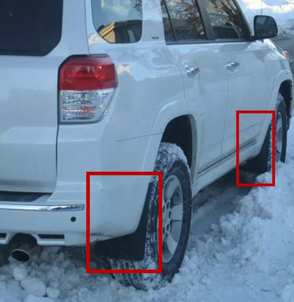4RUNNER 2010-2024 MUD GUARDS SPLASH GUARDS SET 4 PCS, OEM GENUINE