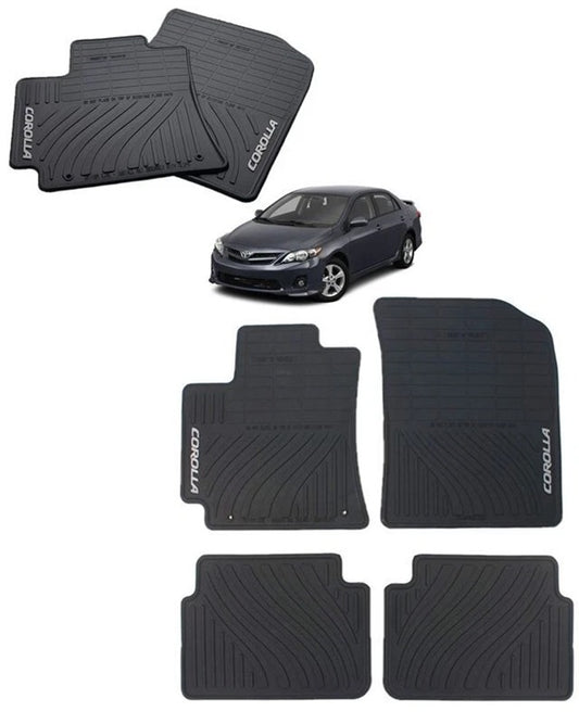 Genuine Toyota Rubber All-Weather Floor Mats for 2009-2013 Corolla-New, OEM