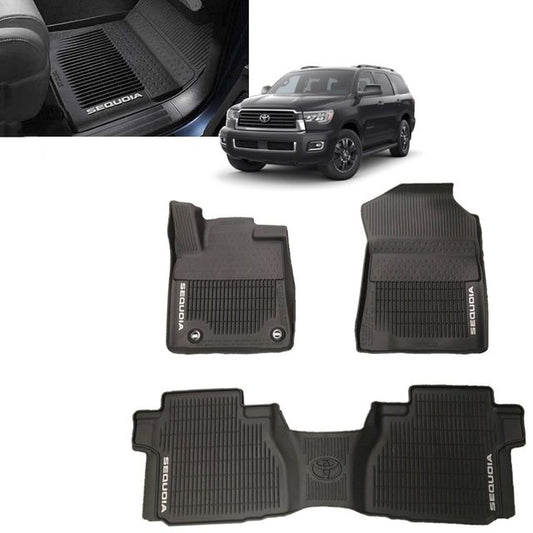 OEM 2012-2022 SEQUOIA ALL WEATHER FLOOR LINER MATS 7 passenger with rear console