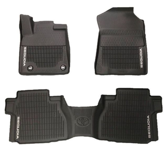 OEM 2012-2022 SEQUOIA ALL WEATHER FLOOR LINER MATS 7 passenger with rear console