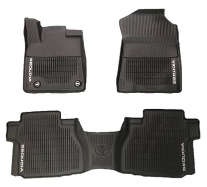 OEM 2012-2022 SEQUOIA ALL WEATHER FLOOR LINER MATS 7 passenger with rear console