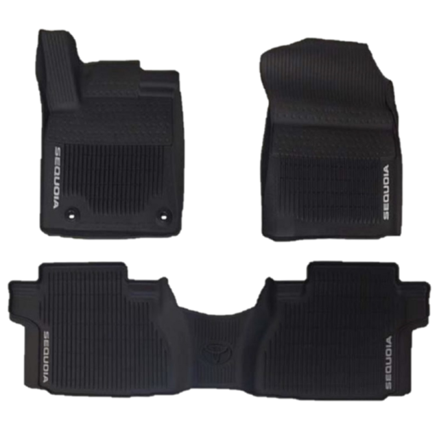 2012-2022 SEQUOIA OEM ALL WEATHER FLOOR LINER MATS 8 passenger w/o rear console