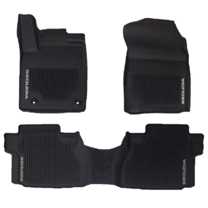 2012-2022 SEQUOIA OEM ALL WEATHER FLOOR LINER MATS 8 passenger w/o rear console