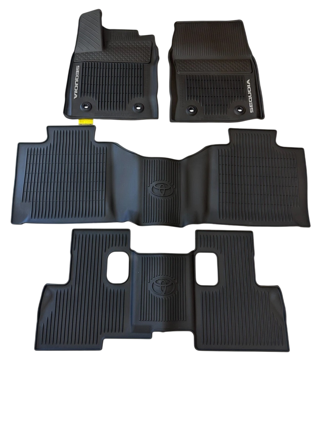 BLACK ALL WEATHER FLOOR LINER MATS GENUINE TOYOTA 2023-2025 SEQUOIA