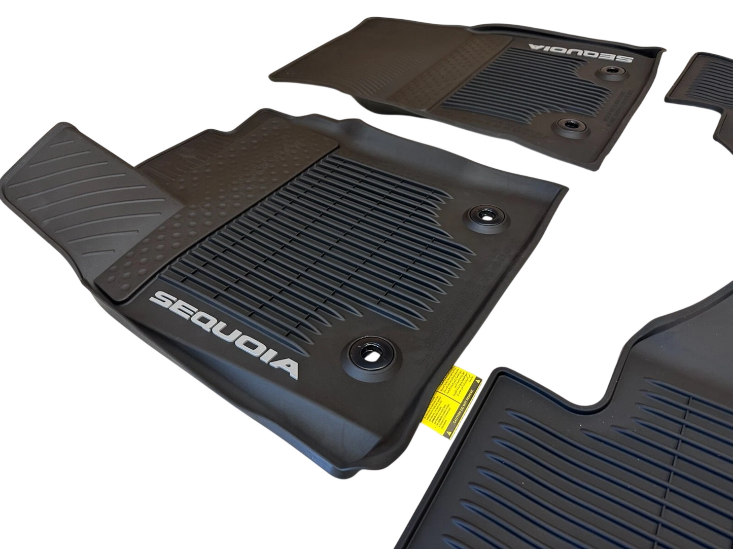 BLACK ALL WEATHER FLOOR LINER MATS GENUINE TOYOTA 2023-2025 SEQUOIA