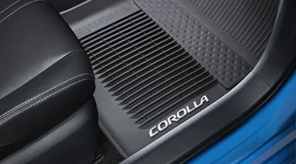 OEM 2019 Toyota Corolla Hatchback Black All Weather Rubber Floor Liner Mats Set