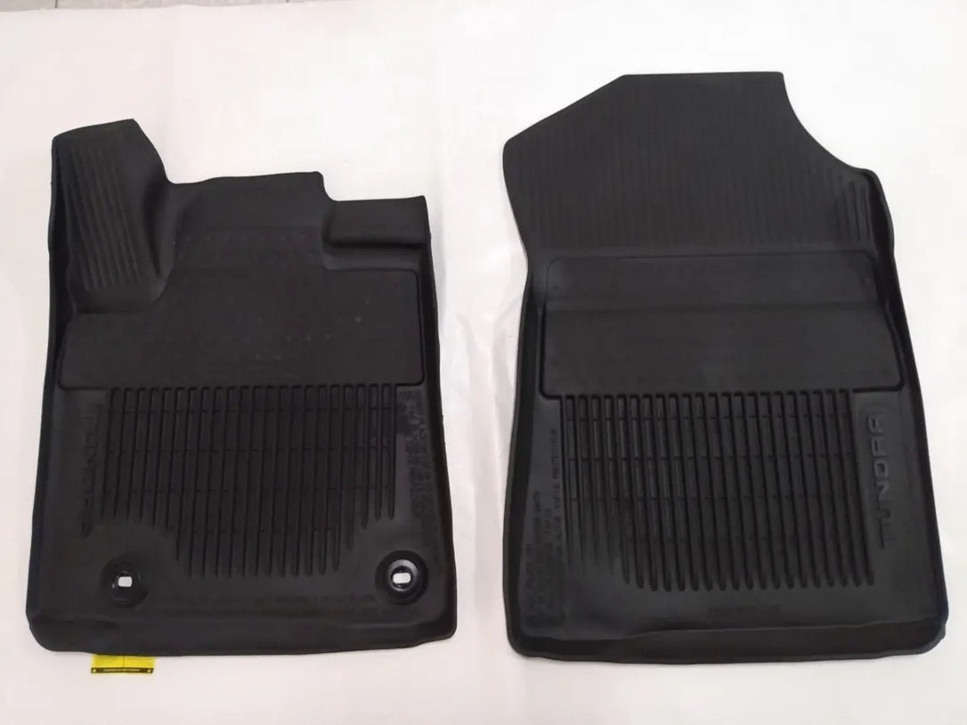 Fits Tundra Crew Max 14-18 Floor Mat Black Rubber ALL Weather Liners Genuine OEM