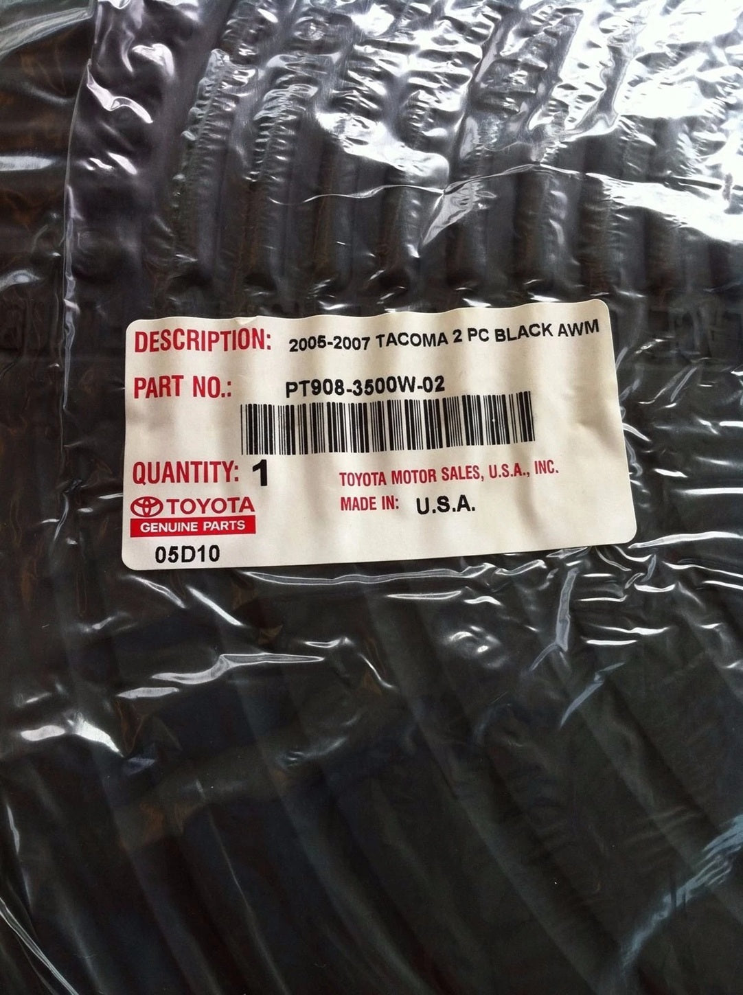 2005-2006-2007 Toyota Tacoma All Weather OEM 2 piece rubber floor mats