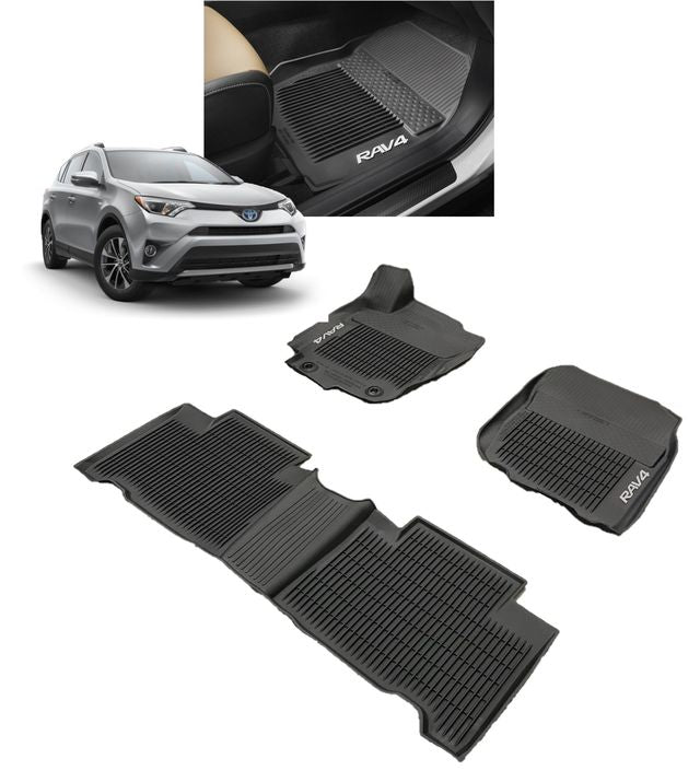 2016 2017 2018 Rav4 Hybrid 3 PC OEM All Weather Floor Liners Mats PT908-42166-20