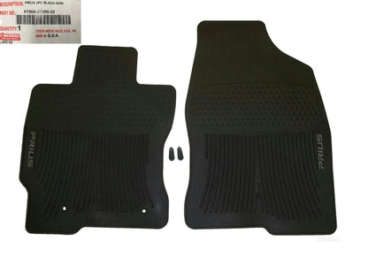 Toyota Prius 2004-2009 Black All Weather Rubber Front Floor Mats PT908-4700W-02